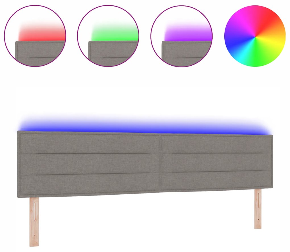 vidaXL LED Κεφαλάρι Γραμμών Σχεδίασης Ταπές 200 εκ Ύφασμα