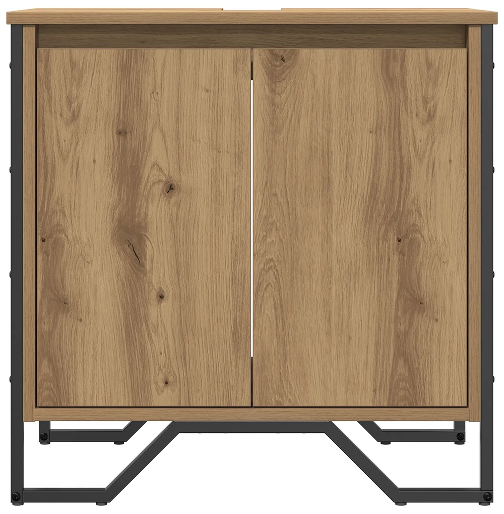vidaXL Ντουλάπι μπάνιου καφέ ξύλο 60x35x50 εκ. επεξεργασμένο ξύλο