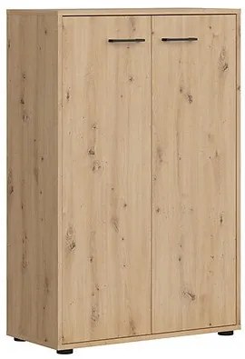 Ντουλάπι Boston CU107, Artisan δρυς, 122x80x37cm, Ράφια, Πλαστικοποιημένη μοριοσανίδα