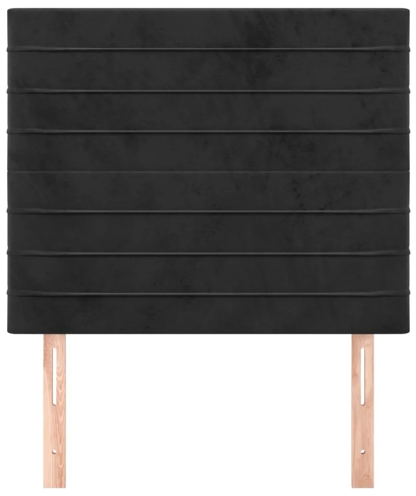 vidaXL Κεφαλάρια Κρεβατιού 2 τεμ. Μαύρο 100x5x78/88 εκ. Βελούδινο