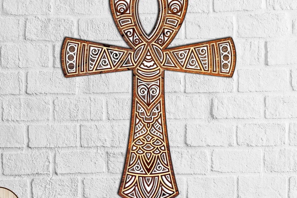 Intra απο ξύλο plywood 3mm-4mm πάχος ANKH Multilayer , Mandala Δίασταση 30x30 cm INTRAFABR-11831157