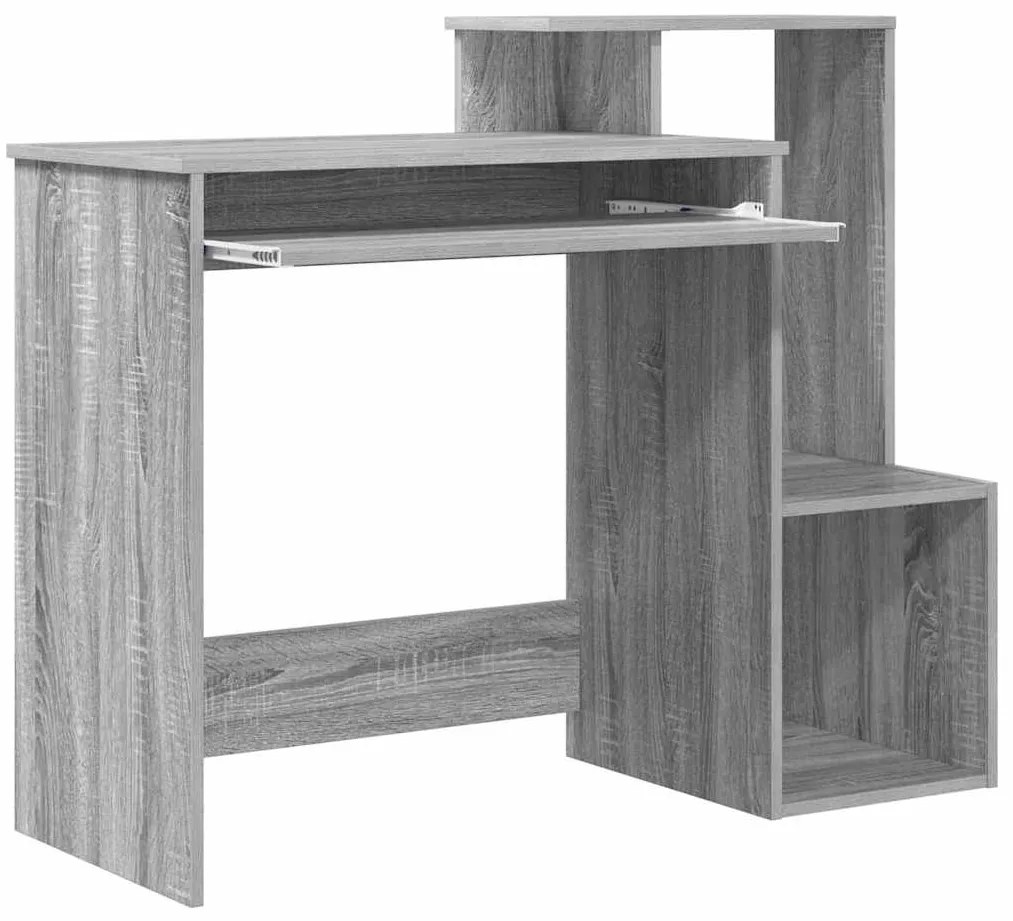 vidaXL Γραφείο Γκρίζο Σονομα 106 x 40 x 88.5 εκ Επεξεργασμένο ξύλο