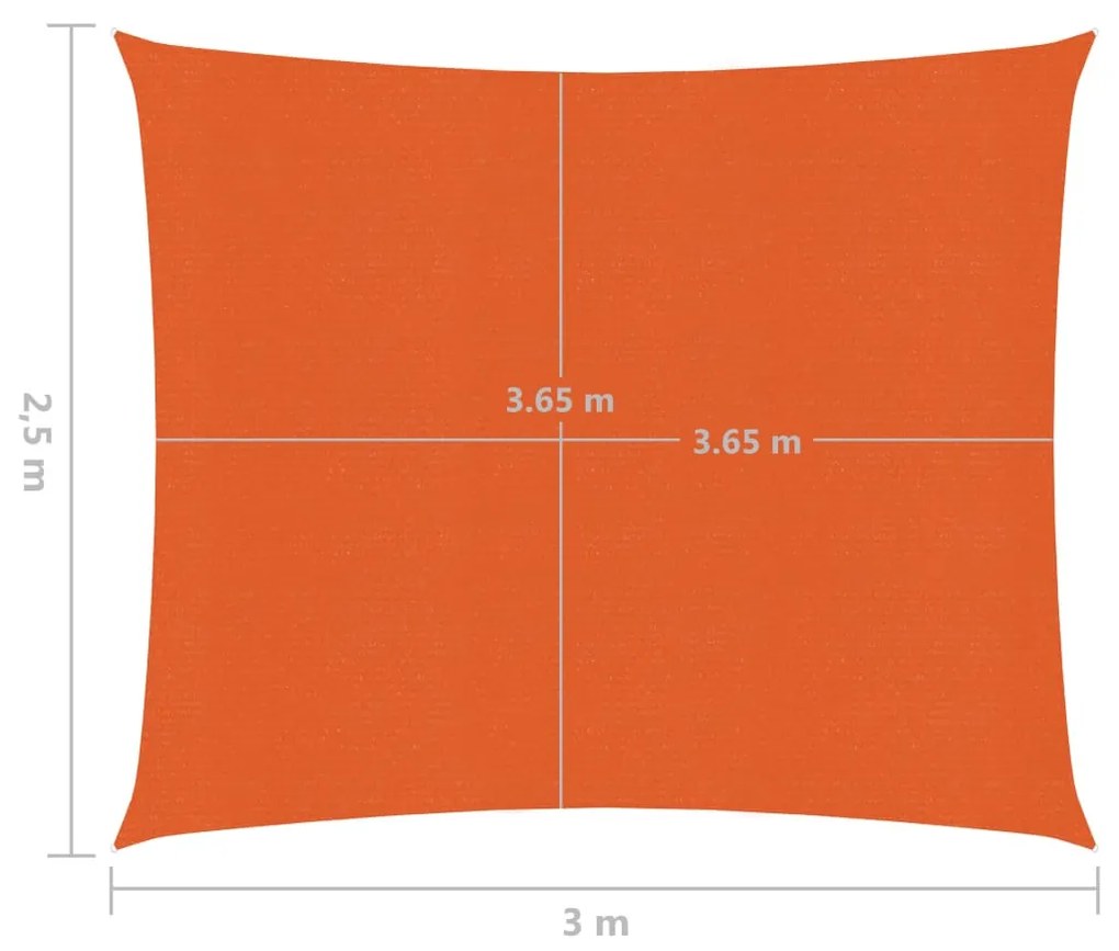 ΠΑΝΙ ΣΚΙΑΣΗΣ ΠΟΡΤΟΚΑΛΙ 2,5 X 3 Μ. 160 ΓΡ./Μ² ΑΠΟ HDPE 311672