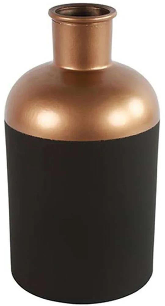 Βάζο Madelon 013.793757 17x31cm Black-Bronze Γυαλί