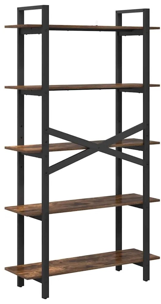 vidaXL Ράφι Βιβλίων Καπνιστό Δρύς 100 x 33,5 x 178 εκ