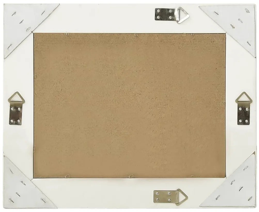 vidaXL Καθρέφτης Τοίχου με Μπαρόκ Στιλ Λευκός 50 x 40 εκ.