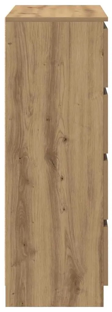 Sideboard Artisan Oak 80x35x99 cm Κατασκευασμένο ξύλο - Καφέ