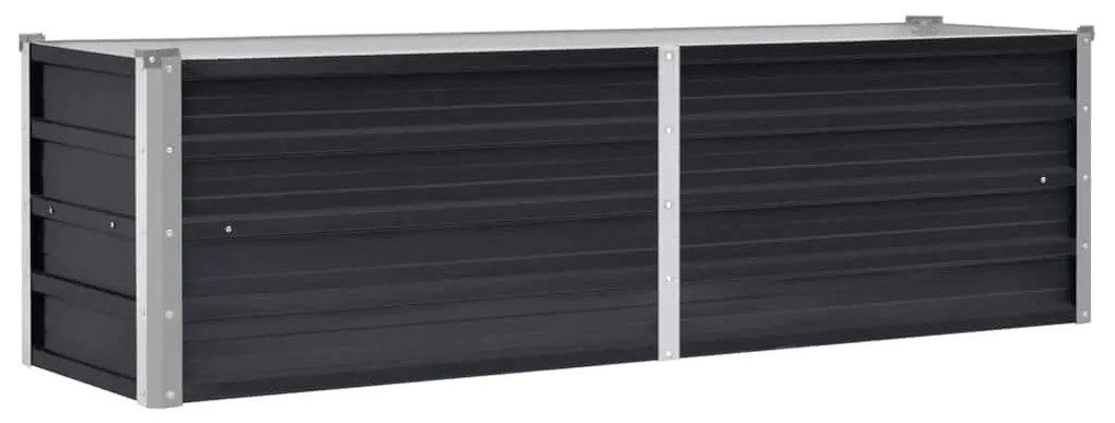 vidaXL Ζαρντινιέρα Υπερυψωμένη Ανθρακί 160x40x45 εκ. Γαλβαν. Χάλυβας