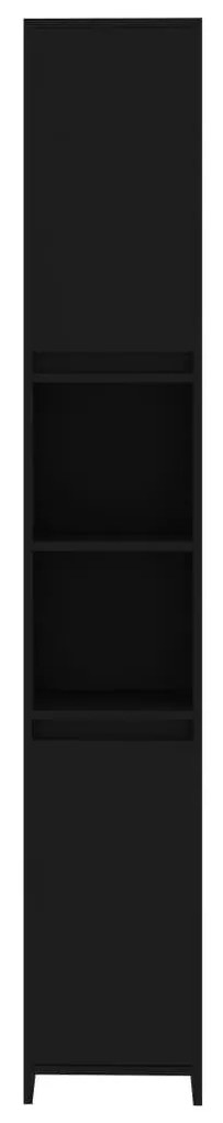 Στήλη Μπάνιου Μαύρη 30 x 30 x 183,5 εκ. από Μοριοσανίδα - Μαύρο