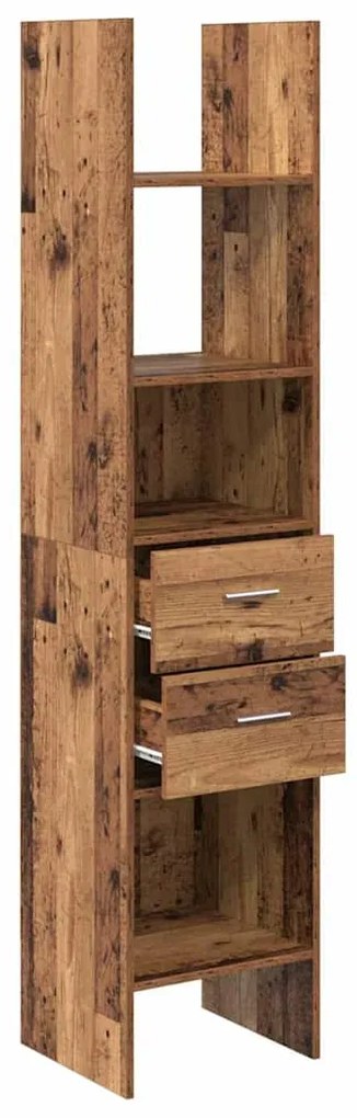 vidaXL Βιβλιοθήκη Παλαιό ξύλο 40 x 35 x 180 εκ. Επεξεργασμένο ξύλο
