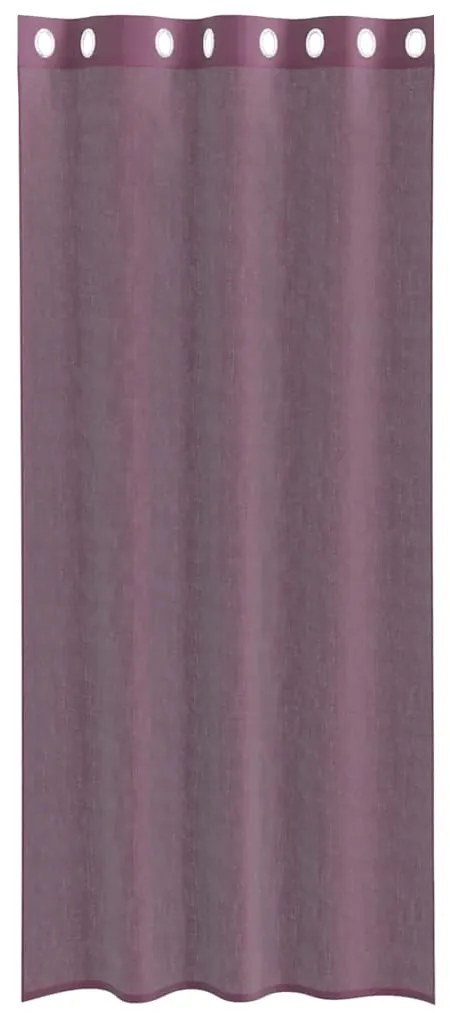 vidaXL Κουρτίνες Voile με ροδέλες 2 τεμάχια Μοβ 140x225 εκ.