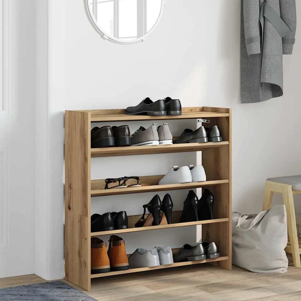 Ράφι παπουτσιών Artisan Oak 80x25x81 cm Κατασκευασμένο ξύλο - Καφέ
