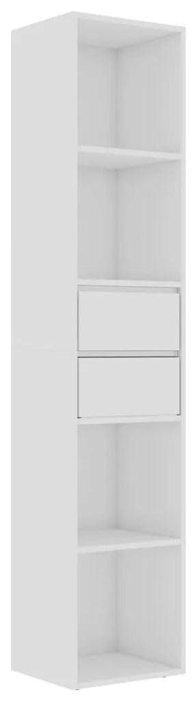 vidaXL Βιβλιοθήκη Γυαλιστερό Λευκό 36 x 30 x 171 εκ. από Επεξ. Ξύλο