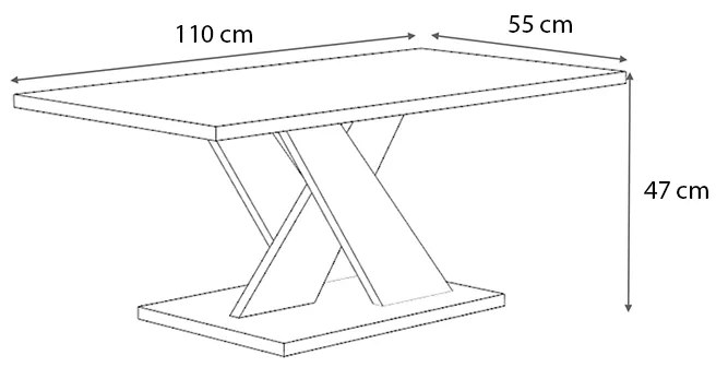 Τραπεζάκι σαλονιού Marcello Megapap χρώμα φυσικό οξιάς 110x55x47εκ.