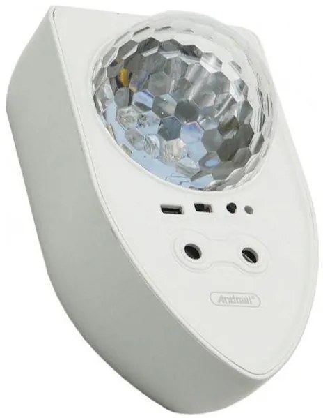 Star Projector Διακοσμητικό Φωτιστικό με Φωτισμό RGB Party Light LED Μπαταρίας σε Λευκό Χρώμα