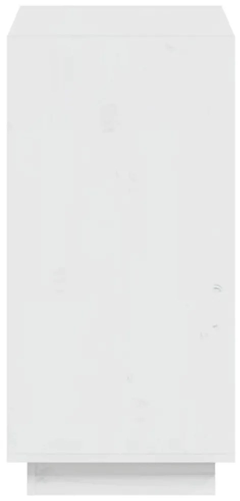 Βιβλιοθήκη Λευκή 60 x 35 x 71 εκ. από Μασίφ Ξύλο Πεύκου - Λευκό