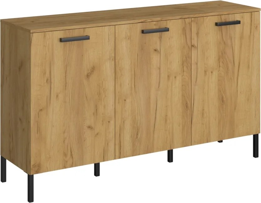 Μπουφές Santes Χρυσό Δρυς-Γραφίτη 155x42x92.5cm