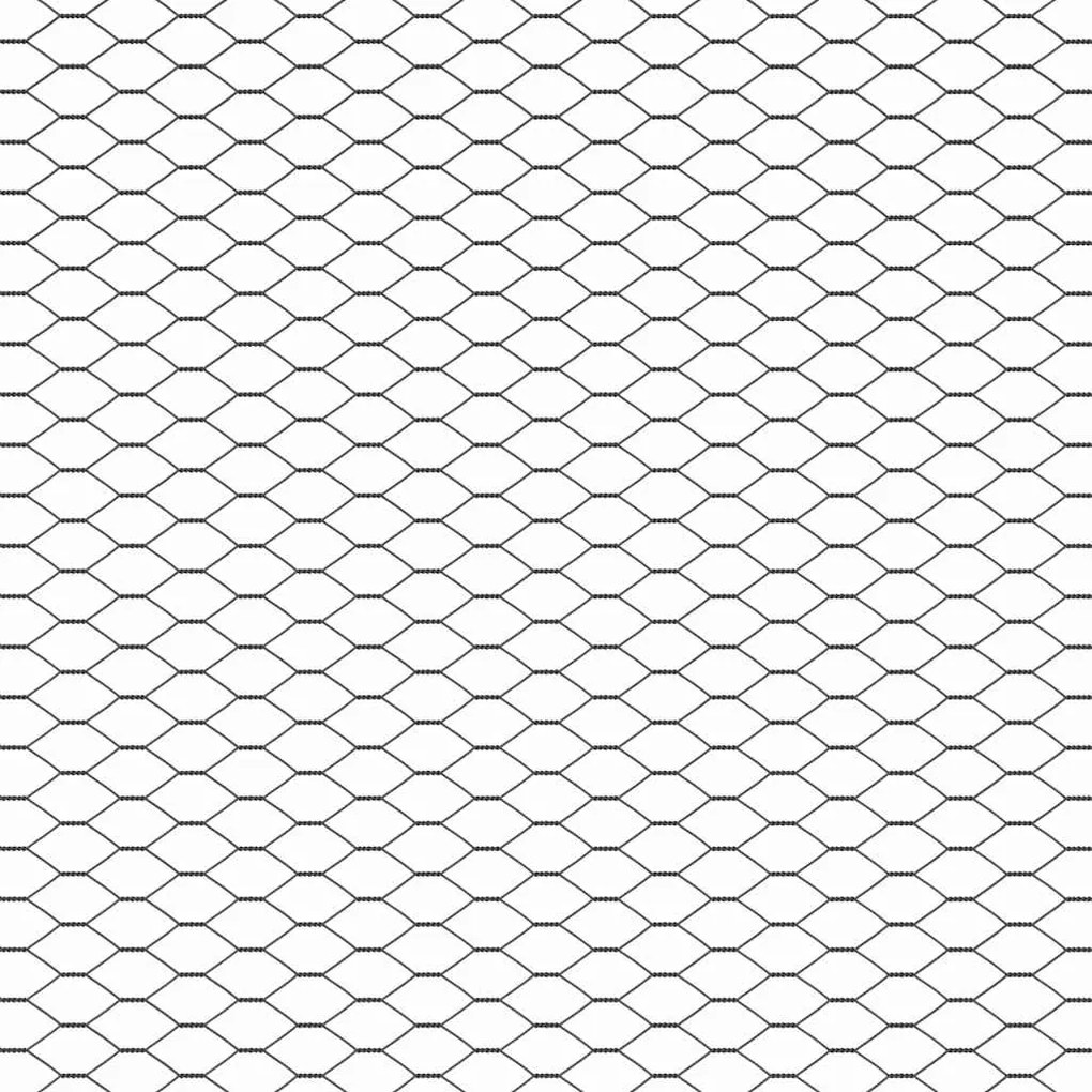 vidaXL Εξάγωνη Περίφραξη Γκρι 0.8x50 μ από Χάλυβα