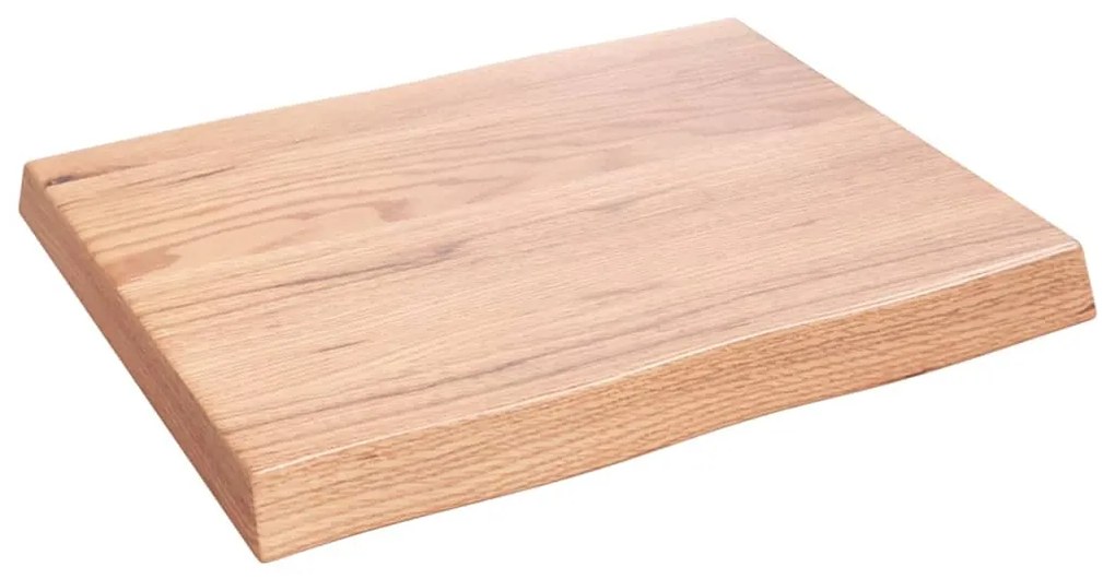 vidaXL Επιφ Τραπεζιού Αν Καφέ 60x50x(2-6)εκ. Ακατέργ. Μασίφ Ξύλο Δρυός