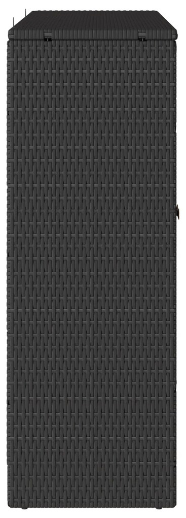 vidaXL Ντουλάπα αποθήκευσης  Μαύρη 100x36x102 εκ. Ρατάν