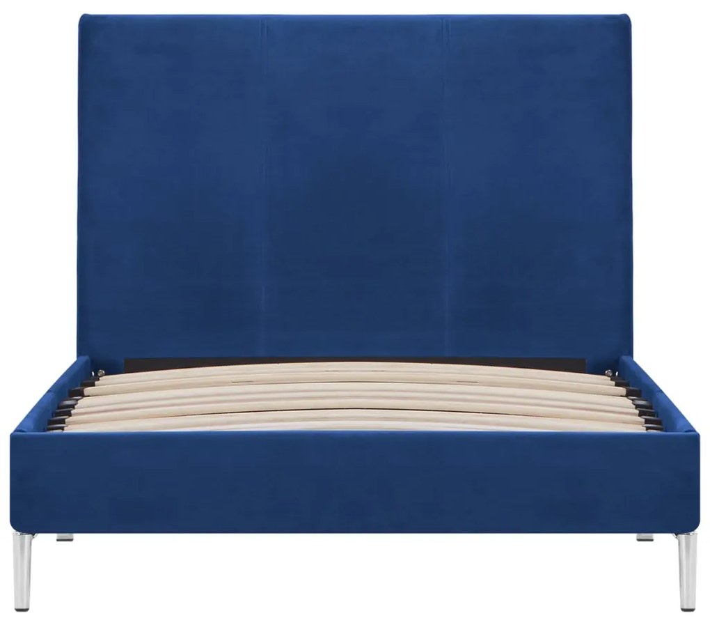 vidaXL Πλαίσιο Κρεβατιού Μπλε 90 x 200 εκ. Υφασμάτινο