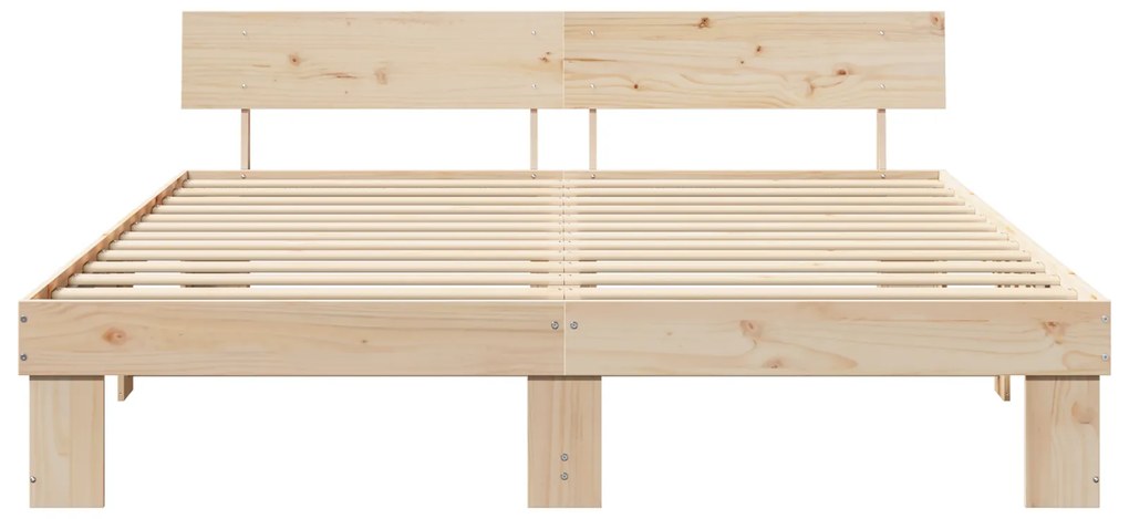 vidaXL Σκελετός Κρεβατιού Καφέ 180 x 200 cm Συμπαγές ξύλο πεύκου