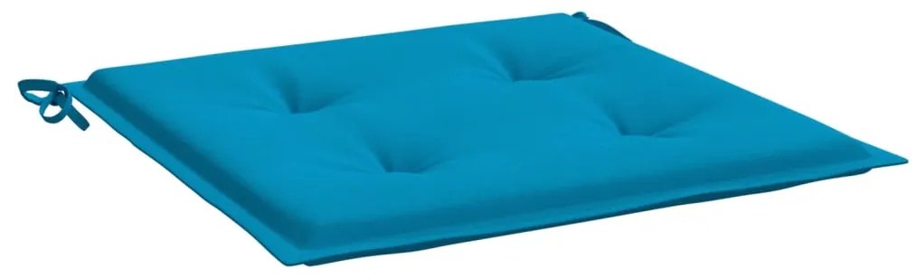 vidaXL Μαξιλάρια Καρέκλας Κήπου 2 τεμ. Μπλε 50x50x3 εκ. Oxford Ύφασμα