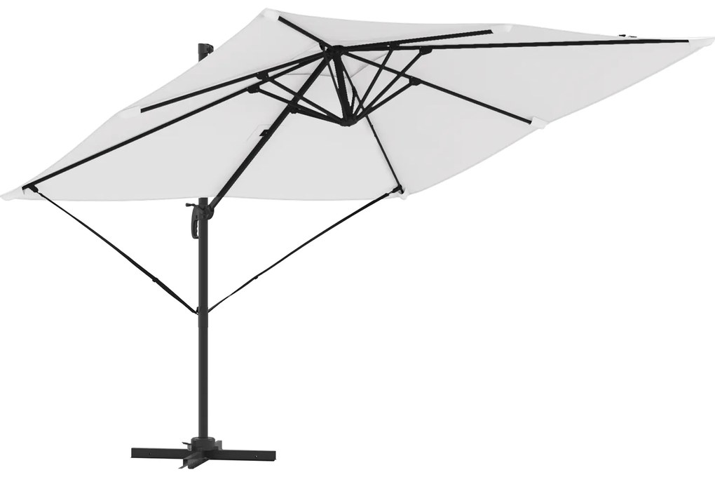vidaXL Κάτινγκερ Ρώμη Ομπρέλα Άμμος 286x285x265 εκ. Αλουμίνιο