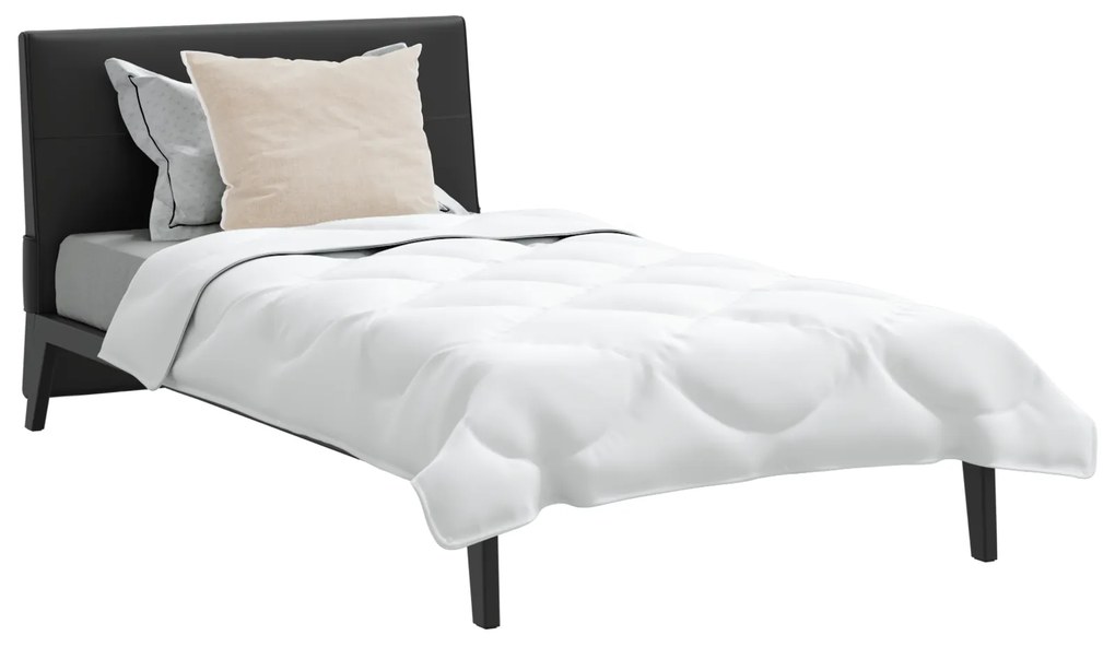 vidaXL Πάπλωμα με μαξιλάρι 2 pcs Λευκό 140 x 200 cm Μικροΐνες