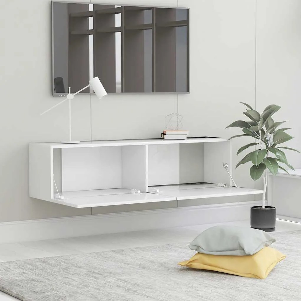 vidaXL Έπιπλο Τηλεόρασης Λευκό 120 x 30 x 30 εκ. από από Επεξ. Ξύλο
