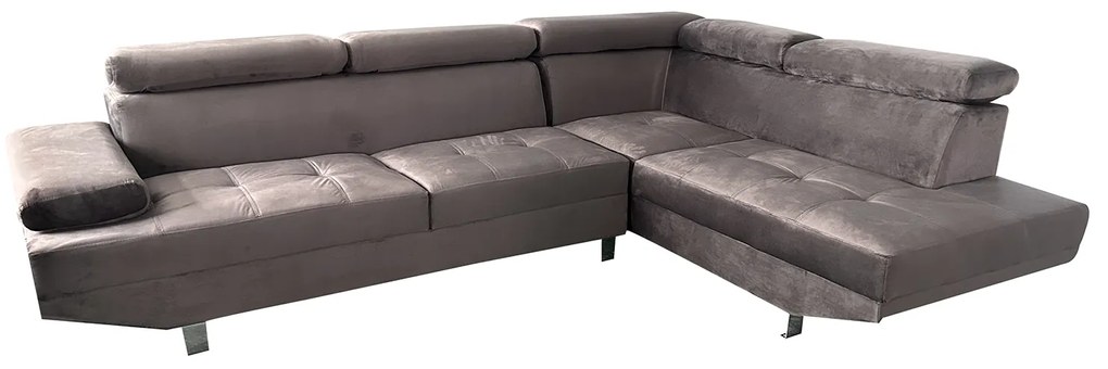 Καναπές Γωνιακός ArteLibre OZMA Γκρι Ύφασμα 254x160x70cm
