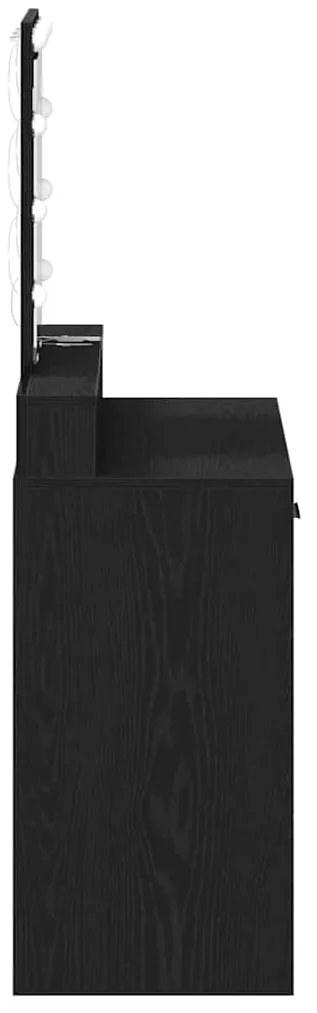 vidaXL Τραπέζι περιποίησης Μαύρο 79 x 41 x 140 εκ. Επεξεργασμένο ξύλο