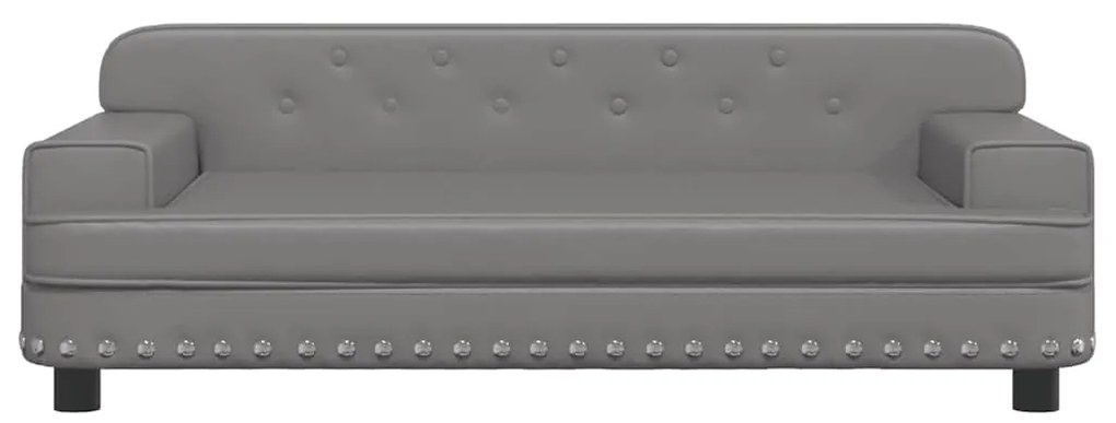 vidaXL Καναπές Παιδικός Γκρι 90 x 53 x 30 εκ. από Συνθετικό Δέρμα