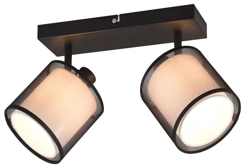 Φωτιστικό Οροφής - Σποτ Burton 811400232 32x18x19cm 2xE14 28W Black-White Trio Lighting