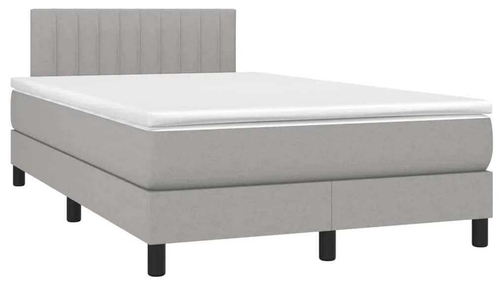 ΚΡΕΒΑΤΙ BOXSPRING ΜΕ ΣΤΡΩΜΑ ΑΝΟΙΧΤΟ ΓΚΡΙ 120X200 ΕΚ. ΥΦΑΣΜΑΤΙΝΟ 3140201