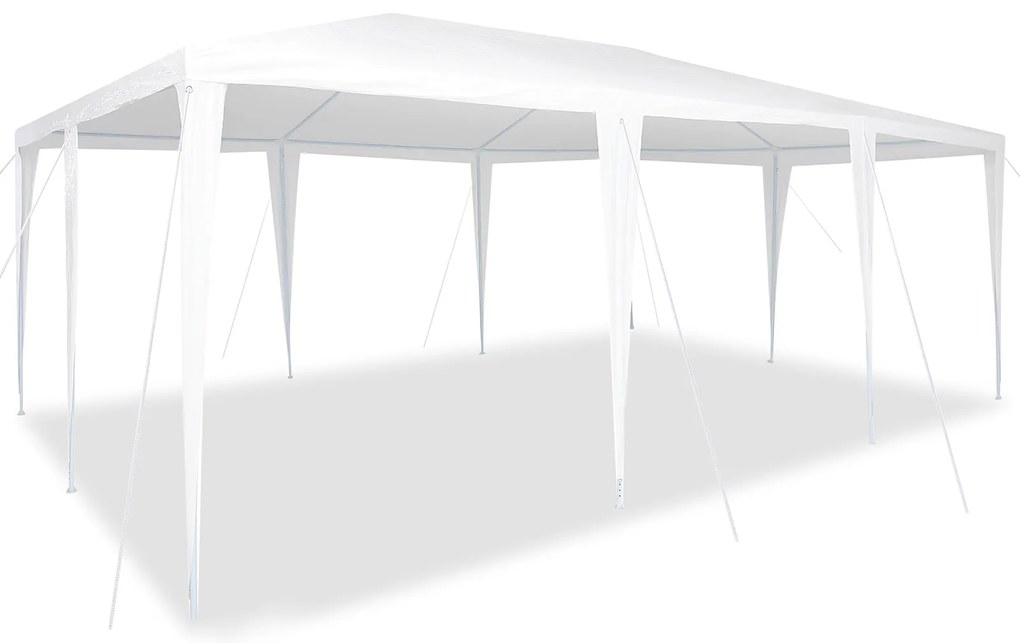 vidaXL Σκηνή Πάρτυ Λευκό 600 x 400 x 266 εκ Πολυεστέρας, Χάλυβας