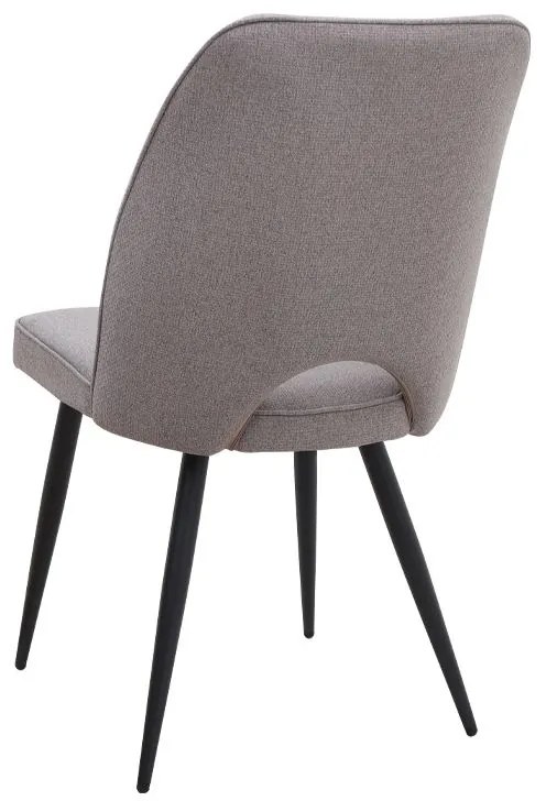 Σετ τραπεζαρία 5τμχ Roger - Christy Megapap Mdf - ύφασμα χρώμα μαύρο εφέ μαρμάρου - ανοιχτό μπεζ 120x70x75εκ.