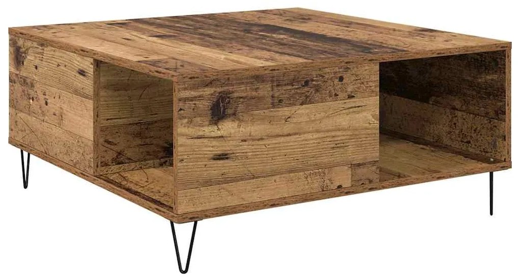 vidaXL Τραπεζάκι σαλονιού Παλαιό ξύλο 80 x 80 x 36.5 εκ