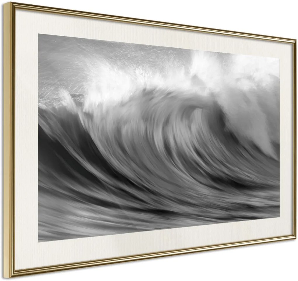 Αφίσα - Big Wave - 45x30 - Χρυσό - Με πασπαρτού