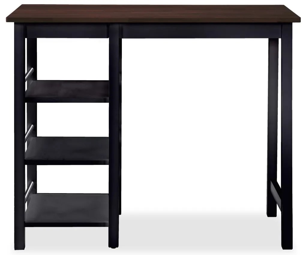 vidaXL Σετ Επίπλων Μπαρ 3 τεμ. Μαύρο από MDF