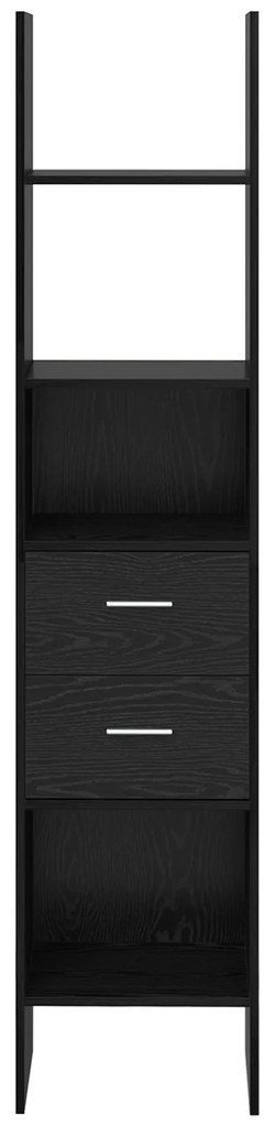 vidaXL Βιβλιοθήκη Μαύρη δρυς 40 x 35 x 180 εκ. Επεξεργασμένο ξύλο