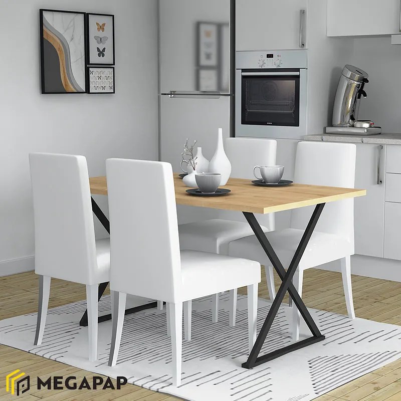 ΤΡΑΠΕΖΙ BETTE MEGAPAP ΧΡΩΜΑ SONOMA - ΑΝΘΡΑΚΙ 140X80X76ΕΚ.