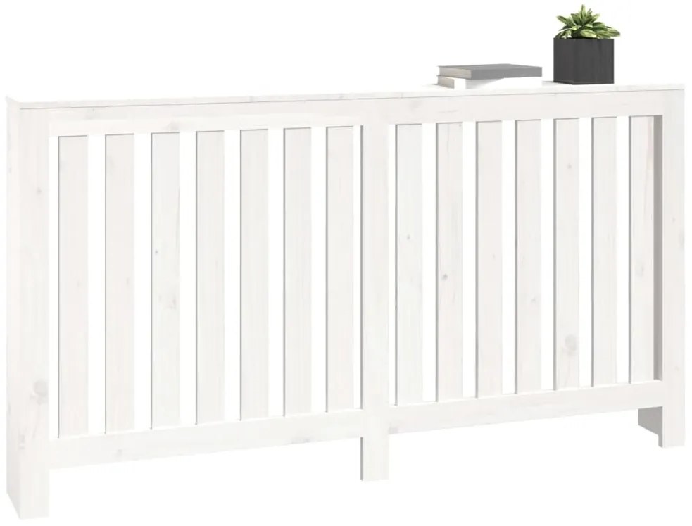 vidaXL Κάλυμμα Καλοριφέρ Λευκό 153 x19 x 84 εκ. από Μασίφ Ξύλο Πεύκου