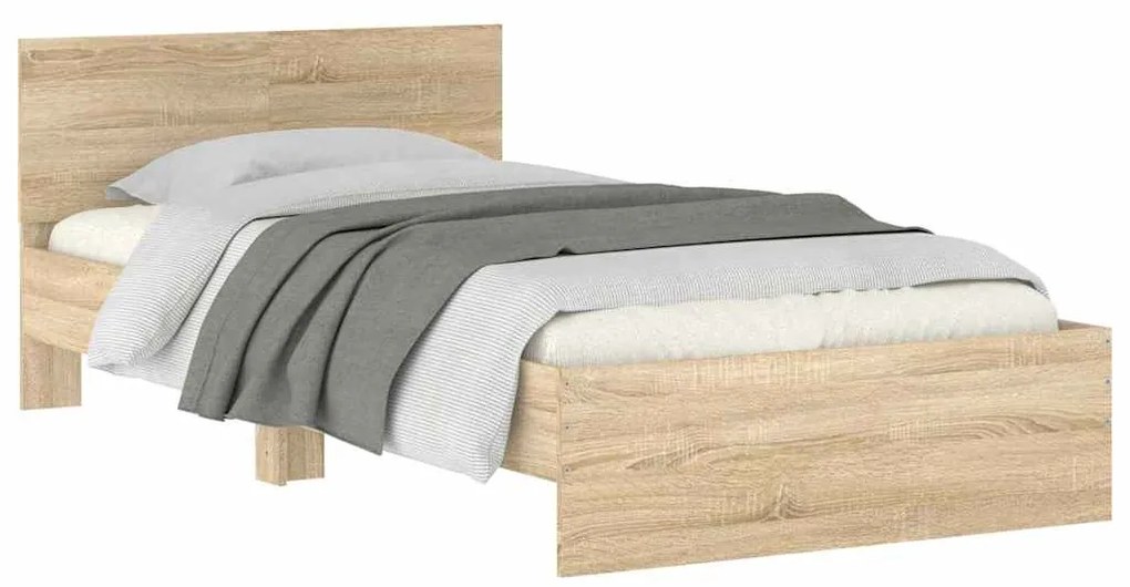 vidaXL Πλαίσιο Κρεβατιού με Κεφαλάρι Sonoma Δρυς 100x200εκ. Επεξ. Ξύλο