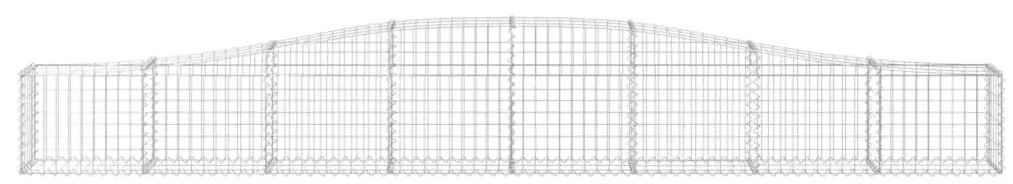 vidaXL Συρματοκιβώτια Τοξωτά 2 τεμ. 400x30x40/60 εκ. Γαλβαν. Ατσάλι