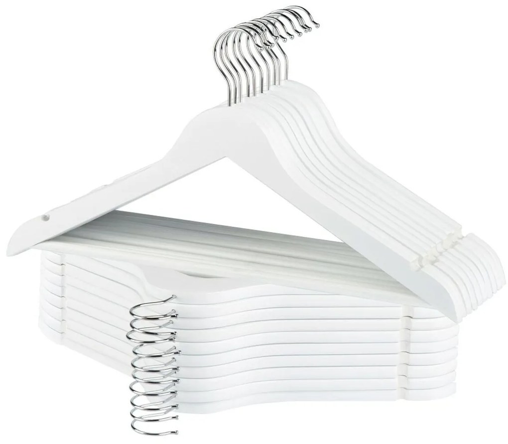 Σετ Kρεμαστρών Max Home Λευκό Ξύλο Χάλυβας 44,5 x 23 x 1 cm 20 Τεμάχια (4 Μονάδες)