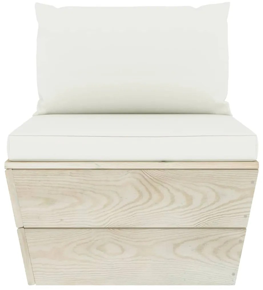 vidaXL Καναπές Κήπου Μεσαίος από Παλέτες Εμποτισμένο Ξύλο Ερυθρελάτης