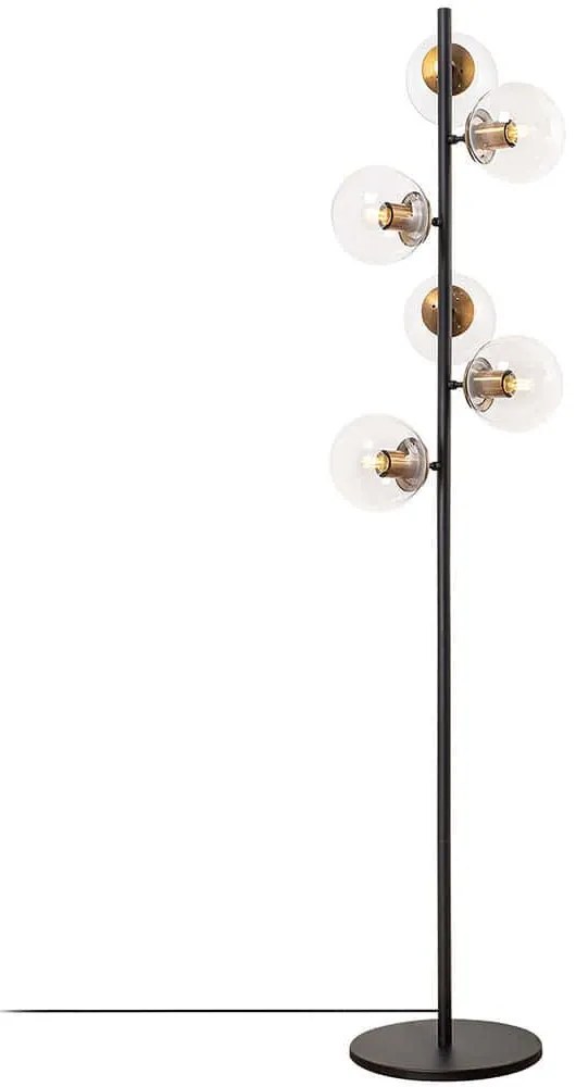 Φωτιστικό Δαπέδου Fazli 942FLG1513 35x22x163cm 6xE14 40W Black-Gold Opviq