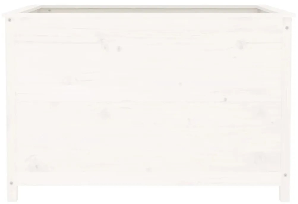 Ζαρντινιέρα Υπερυψ. Λευκή 119,5x82,5x78 εκ. Μασίφ Ξύλο Πεύκου - Λευκό
