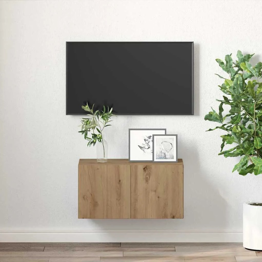 vidaXL Set κονσόλας τηλεόρασης  Μικτό ξύλο Επεξεργασμένο ξύλο
